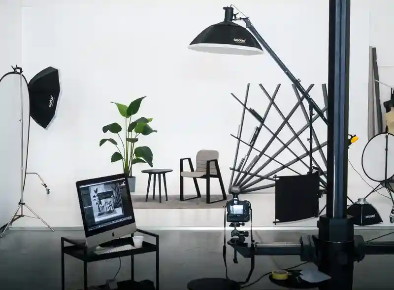 Foto di set fotografico in studio