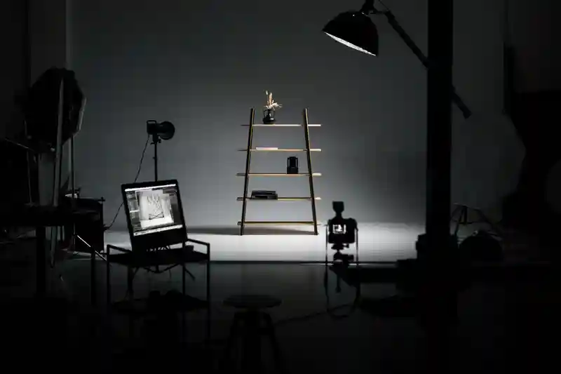 Foto di set fotografico in studio